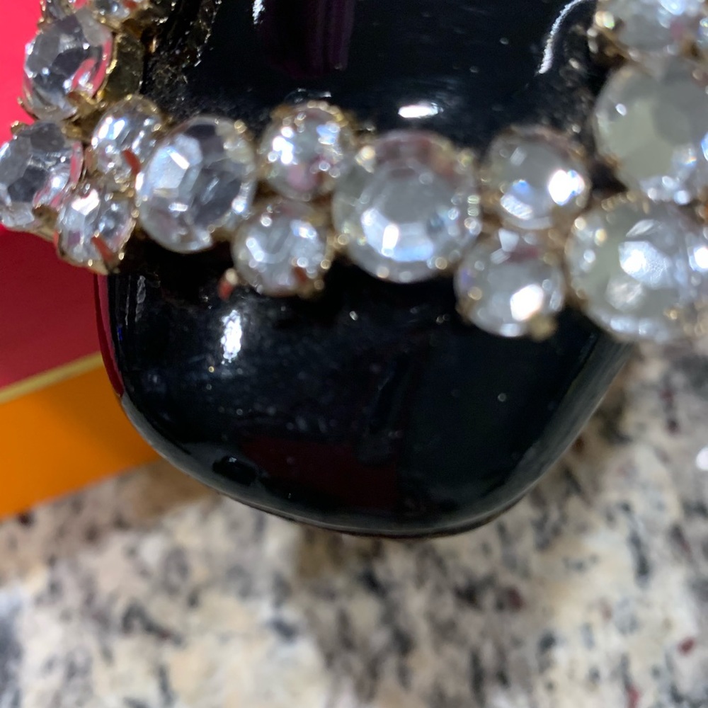 Kate Spade ♠️ block black patent leather shoes - Picture 7 of 11